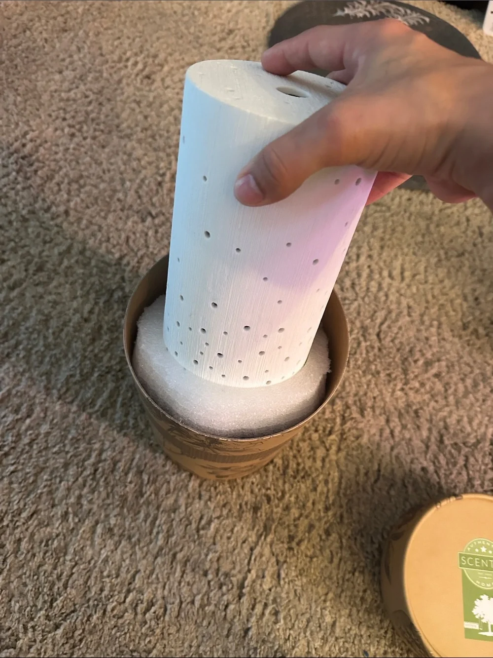 White Cylinder aspire diffuser shade, shade only